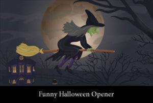 Promo with Witch on Broomstick